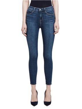L’Agence Margo High Rise Skinny Jeans Dark Vintage Blue Size 30 NWT New